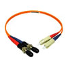 CABLES TO GO Multimode ST Female to SC Male Duplex Fiber Adapter
