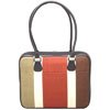 Mango Tango Olive, Burnt Orange, Brown Printed Stripe Canvas Laptop Bag - Fits Notebooks of Screen Sizes up to 18-inch