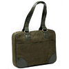Mango Tango Olive Faux Suede Slim-Line Laptop Bag - Fits Notebooks with Diagonal Screen Size of up to 18-inch