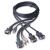 Belkin Inc OmniView KVM USB/Dual-Head VGA Cables for SOHO Series Switch with Audio 9.84 ft