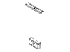 PEERLESS INDUSTRIES Straight Column Ceiling Mount - Black