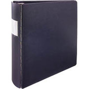 1 1/2" Heavy-Duty Round-Ring Binder w/Metal Hinges, Black