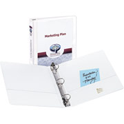 1 1/2" Showcase Round-Ring View Binder, White