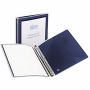 1/2" Flexi-View Presentation Round-Ring Binder, Navy Blue