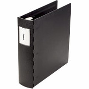 1" Century Molded-Plastic Round-Ring Binder w/Metal Hinges, Black