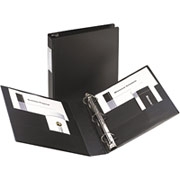 1" Durable D-Ring Binder w/Label Holder, Black