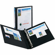 1" Durable D-Ring View Binder, Black