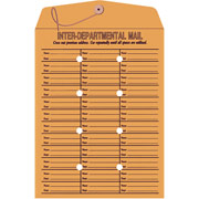 10" x 13" Brown Kraft Button-and-String Inter-Departmental Envelopes