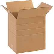 11-1/4"(L) x 8-3/4"(W) x 12"(H)- Staples Multi-Depth Corrugated Shipping Boxes