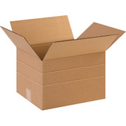 12"(L) x 10"(W) x 8"(H)- Staples Multi-Depth Corrugated Shipping Boxes