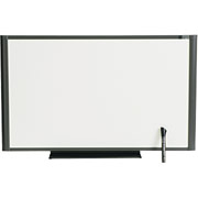 18" x 30" Cubicle Dry-Erase Board w/Graphite Frame, Stain-Proof, Partition Hangers, Marker Rail