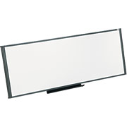 18" x 48" Cubicle Dry-Erase Board w/Graphite Frame, Stain-Proof, Partition Hangers, Marker Rail
