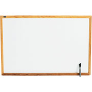 2' x 3' Commercial Melamine Dry-Erase Board w/Oak Frame