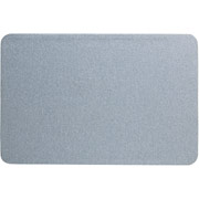 2' x 3' Oval Office Gray Fabric Frameless Bulletin Board