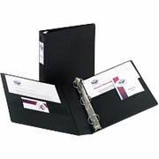 2" Durable Round-Ring Binder w/Label Holder, Black