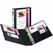 2" Durable Round-Ring View Binder, Black