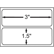 3-1/2 x 1 Perfed White Permanent Adhesive Thermal Transfer Roll Label