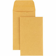 #3, 2-1/2" x 4-1/4" Brown Kraft Coin Envelopes with Gummed Closure