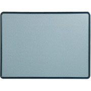 3' x 4' Countour Light Blue Fabric Bulletin Board w/Navy Plastic Frame