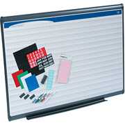 3' x 4' Prestige Plus Magnetic Planning System, 1" Grid Pattern