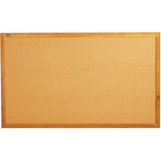 3' x 5' Commercial Cork Bulletin Board w/Oak Frame