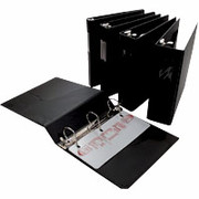 3" Cardinal D-Ring Binder, Black with Label Holder