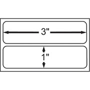 3 x 1 Perfed White Permanent Adhesive Thermal Transfer Roll Label