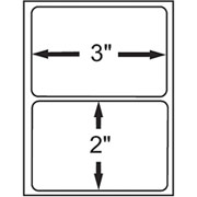 3 x 2 Perfed White Permanent Adhesive Thermal Transfer Roll Intermec Compatible Label/Ribbon Kit