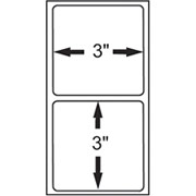 3 x 3 White Permanent Adhesive Thermal Transfer Roll Zebra Compatible Label/Ribbon Kit