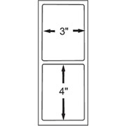 3 x 4 Perfed White Permanent Adhesive Thermal Transfer Roll Label