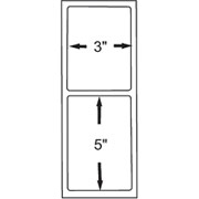 3 x 5 Perfed White Permanent Adhesive Thermal Transfer Roll Label