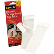 3M Envelope/Package Sealing Tape Strips, 2" x 6"