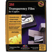 3M Transparency Film for Plain-Paper Copiers with High Fuser Temps, 8 1/2" x 11", Clear