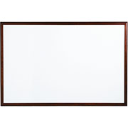 4' x 6' Premium Porcelain Dry-Erase Board w/Mahogany Frame