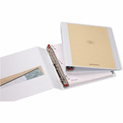4" Cardinal XtraLife ClearVue D-Ring Binder with No Stick Covers , White