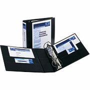 4" Durable D-Ring View Binder, Black