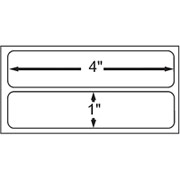 4 x 1 Perfed White Permanent Adhesive Thermal Transfer Fanfold Label