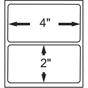 4 x 2 Perfed White Permanent Adhesive Thermal Transfer Roll Zebra Compatible Label/Ribbon Kit