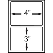 4 x 3 Perfed White Permanent Adhesive Thermal Transfer Roll Label