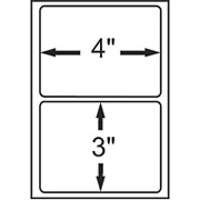 4 x 3 White Permanent Adhesive Direct Thermal Roll Label