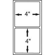 4 x 4 White Permanent Adhesive Thermal Transfer Roll Intermec Compatible Label/Ribbon Kit
