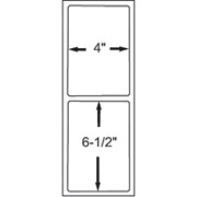 4 x 6-1/2 Perfed White Removable Adhesive Thermal Transfer Roll Sato Compatible Label/Ribbon Kit