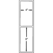 4 x 8 Perfed White Permanent Adhesive Thermal Transfer Fanfold Label