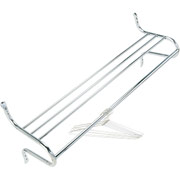 48" Chrome Shelf Rack with 12 Nonremovable Hangers