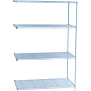 48X24 IND WIRE SHELF ADD-ON, GRAY