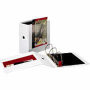 5" EasyOpen ClearVue Locking D-Ring Binder, White