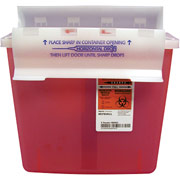 5 Quart Transparent Sharps Refill with Sharpstar Lid, Red