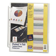 5-Tab Set Avery Protect 'n Tab Sheet Protectors
