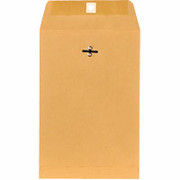 6-1/2" x 9-1/2" Brown Kraft Clasp Envelopes, 100/Box