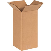 6"(L) x 6"(W) x 12"(H) - Staples Corrugated Shipping Boxes